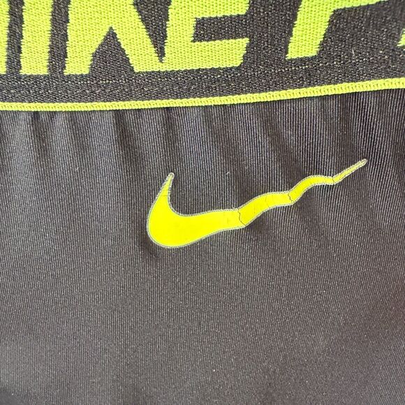 Nike Dri-Fit Pro Recovery Hypertight Running Tights in Black Neon Green Size L - Picture 5 of 16